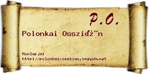 Polonkai Osszián névjegykártya